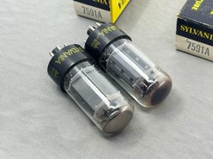 Strong Pair Sylvania 7591A Power Tubes O Getters Matched Codes Tested TV-7B/U