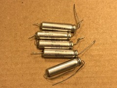 5 Vintage 1970s Sprague 100 uf 50v Axial 30D Tube Amp Capacitors TEST GOOD 1 NOS