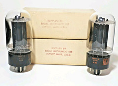 RARE 1965 Date Matched Pair RCA 6L6GC Black Plate Medical Grade Tested NOS TV 7