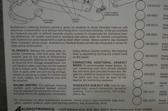 Vintage Audiotronics Multiple Headset Listening System