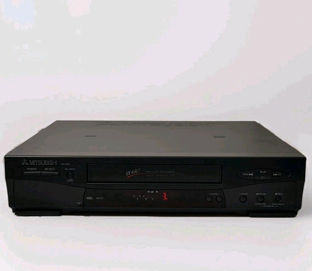 Mitsubishi HS-U446 VCR VHS Player Recorder Tested Working No Remote