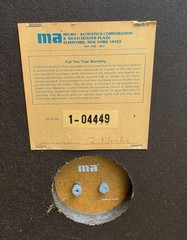 Vintage Micro-Acoustics MA Pro-1 Speakers Pair Walnut Hi-Fi Multi Tweeter USA