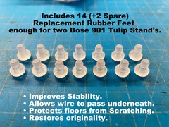 Bose 901 Tulip Stand Replacement Rubber Feet (14 Pcs) For Two Stands