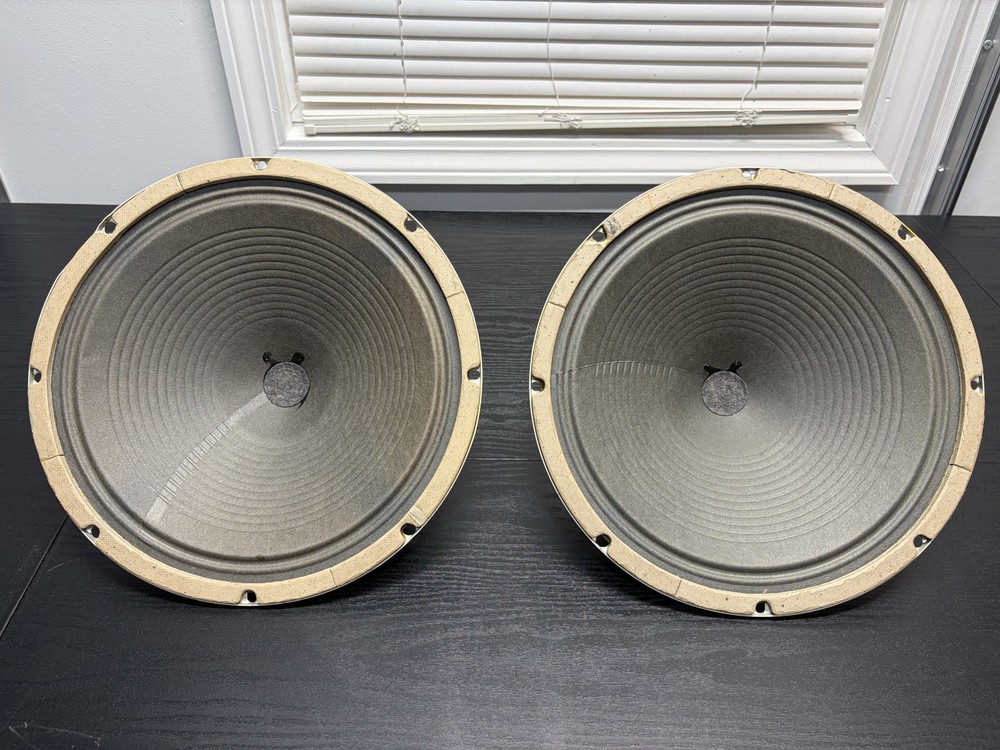 Vintage 1961 Oxford 12JB‑73 Alnico 12″ 4 Ohm Speakers Matched Pair Fender OEM