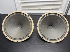 Vintage 1961 Oxford 12JB‑73 Alnico 12″ 4 Ohm Speakers Matched Pair Fender OEM