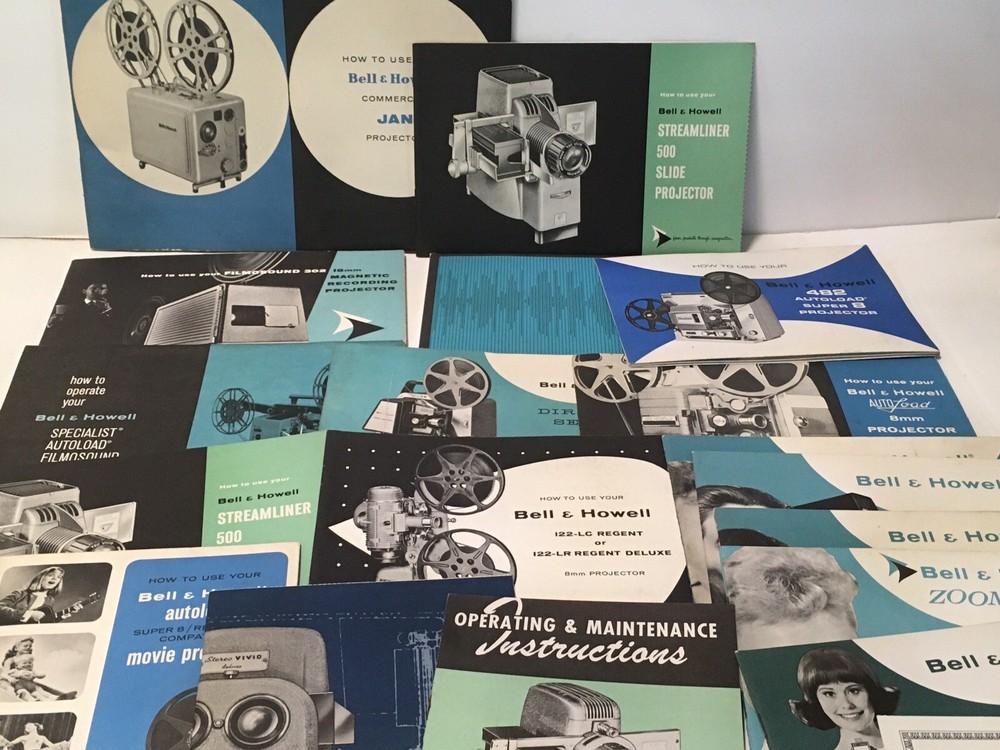 Bell & Howell Projector Instruction Manual How to Use Lot Vtg Lot B Large