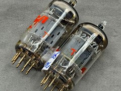 NOS Pair RCA 12AX7A ECC83 Made in Japan Short Gray Plates Tests NOS Amplitrex
