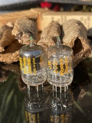 PAIR NOS NIB Western Electric 2C51 396A Vacuum Tubes D GETTER GREEN TIP
