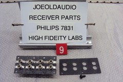 Philips 7831 Receiver RCA Jack Panel Assembly. Tested Parting Entire 7831