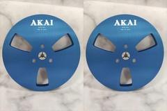 New One Pair black Akai 7” tape reel Light Metal Aluminum Take Up Reel