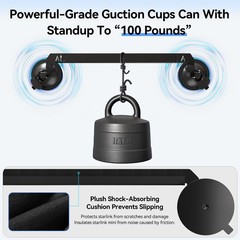 Starlink Mini Suction Cup Mount, Vehicle Sunroof and Glass Surfaces – Secure Sat