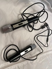 Realistic Dynamic 200 OHM Microphones Pair of Two Plug In Small Microphones VTG