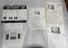 Sams Photofact Set 1054 (1969) Complete 7 Folder Pack TVs Radios Stereo Vintage