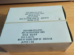 6L6Y MATCHED PAIR RCA AUDIO POWER TUBES NOS NIB *eTRACER* #12B2