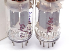 Strong Testing Pair of Vintage EI 12AX7/ECC83 Vacuum Tubes w/Matching Codes