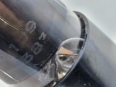 Brimar CV1988 = 6SN7GT Black Glass Lower Declined Getter – British BVA ’59 – NOS