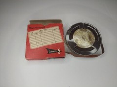 2 Schneider Magnet Band Spule 8 w/ Boxes GERMANY Vintage Radio Spool 3″