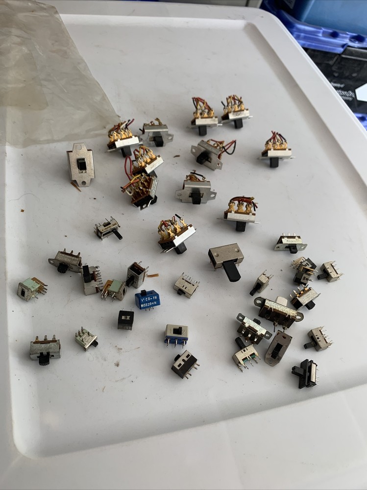 Group Lot SWITCHCRAFT SWITCH SLIDE Siemens Guitar Electrical Vintage Old Parts