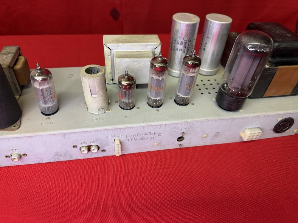 Hammond H-AO-43-1 Working Tube Amp Chassis 1968 NICE TUBES! MAKE OFFER