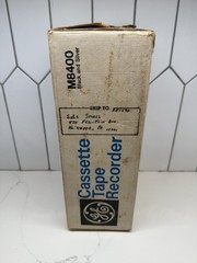 GE Vintage Cassette Tape Recorder Solid State M8400 Black And Silver – READ DESC