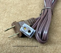 NOS NEW Vintage TV/Radio Cheater Cord, Polarized, BULK, Brown, 6 Ft., Pack of 10