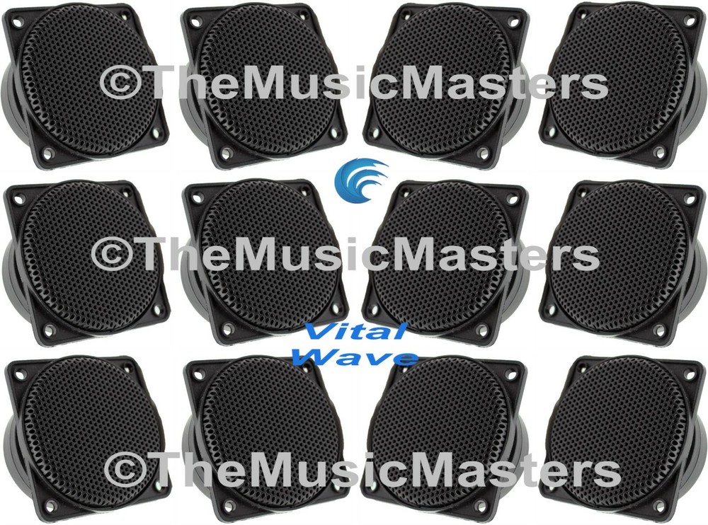 12 Pack 2.5″ inch Flush Mount Super Mini Horn Tweeters Speakers Car Home Audio