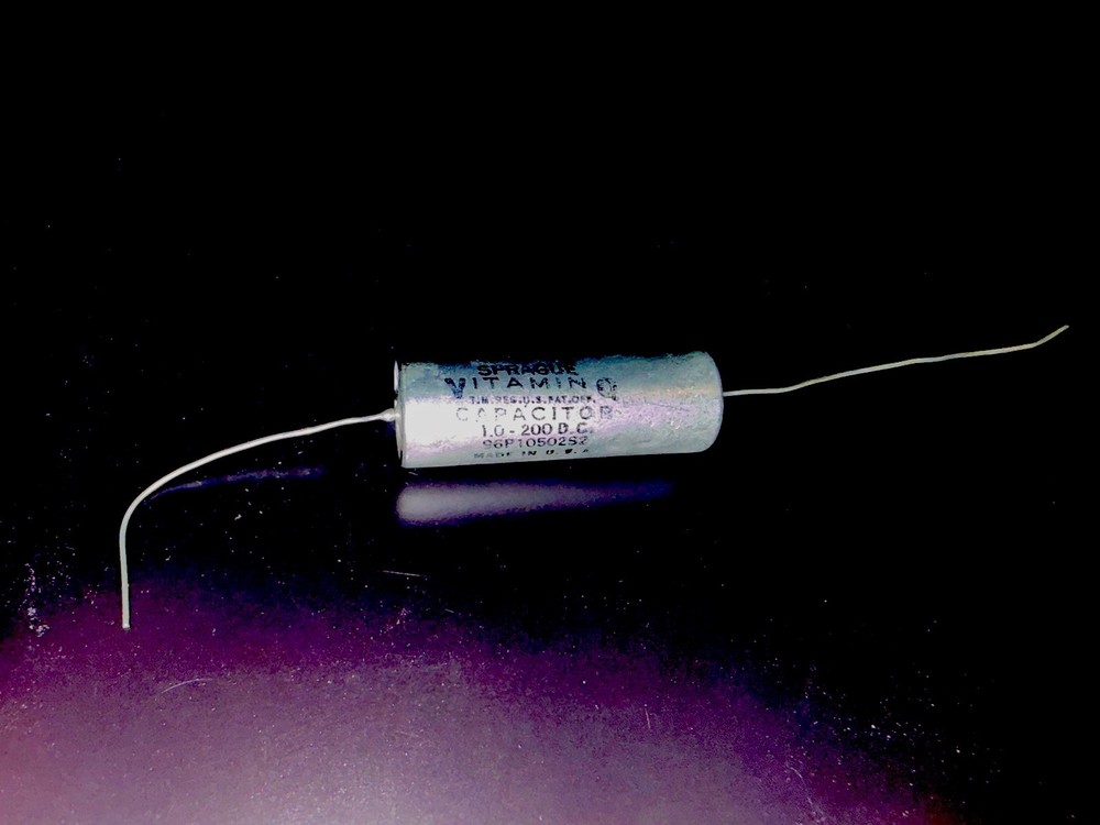 Sprague 1.0uF 200vdc Vitamin-Q type Paper-In-Oil (PIO) TONE Capacitor