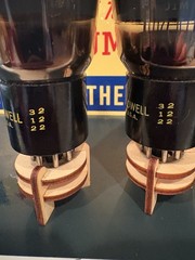 Match Pair Bell & Howell Sylvania 6L6G Dark ST Glass Tubes TV7&Maxi Test ANOS I