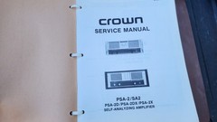 Crown PSA-2 -2X 2X -2DX DC300 D75, Straight Line 2, Amplifier Service Manuals