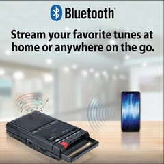 Portable Retro Cassette Recorder with USB Recording