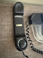 Vintage Tisonic model PT-61 Clear/Black Desk Telephone *Untested/Read*