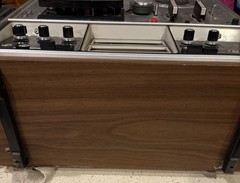 Akai 1730D-SS Quad Reel to Reel w/ Wood Case – Powers On – Spins Needs Service