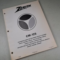 Zenith CM-125 Color TV Chassis Manual 1976 Illustrated Schematics