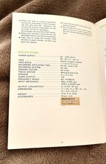 Hitachi Cassette Tape Recorder TRQ-256 Operating Manual 1970’s Vintage