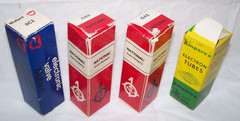 Lot (4) NOS tubes w/boxes,Mullard 0C2,National 0A2,Amperex 0B2,radio,OA2,OC2,OB2