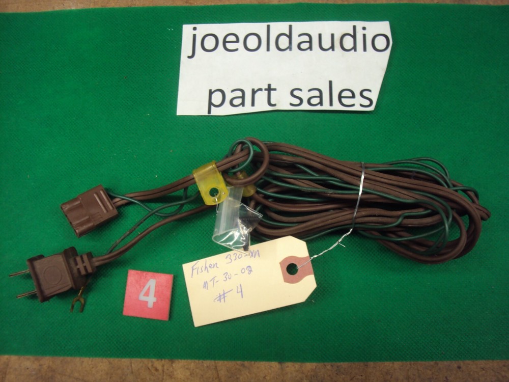Fisher Turntable 330-AX/MT-30-02 AC Line Cord w/ Ground Wire. Tested.