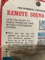 VTG NOS AudioTex Remote Sound Control Earphones GC Electronic Personal Listening