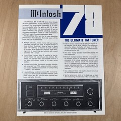 9 McIntosh Sales Brochures MC250 MC300 C29 MA6200 MR74 MC2300 C27 MR78