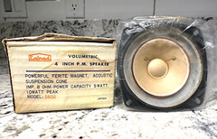 CALRAD S502 5 Watt 8 ohm 4″ Speaker/Tweeter Vintage Radio NOS Made in Japan IOB
