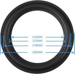 2pcs 8″ Speaker Rubber Perforated Subwoofer Surround Rings US