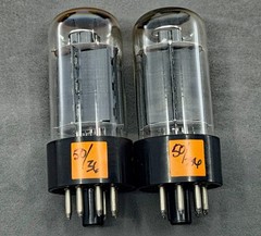 Strong Pair Sylvania 7591A Power Tubes O Getters Matched Codes Tested TV-7B/U