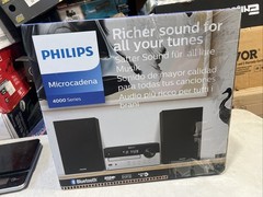 PHILIPS FM Radio CD Home Stereo System with Wireless Bluetooth 60W MP3 USB Audio