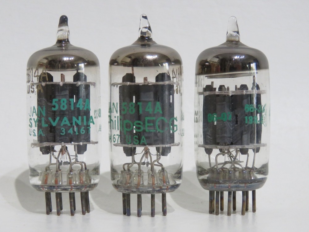 Sylvania Electronic Tubes JG 5814A / 34167 ~ 2 Tested Good 1 Tested Bad