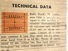 Vintage Radio Shack Tandy Archer TV Interference Filter – New Made In Japan