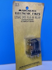 Vtg ARCHER 120VAC DPDT Plug-In Relay #275-217 Radio Shack Tandy NEW NOS FS