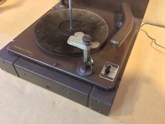 1940s Stromberg Carlson Turntable R-21225 & Sliding Drawer. Astatic QT-M Cart