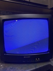 Vintage Sharp 13″ Retro Gaming CRT TV 13N-M100B Front AV Tested Working No Remot