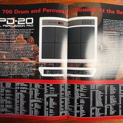VINTAGE ROLAND SPD-20 TOTAL PERCUSSION PAD INFORMATIONAL BROCHURE