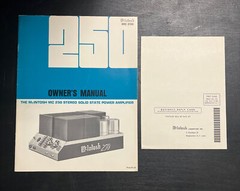 Vintage Original McIntosh Amplifier MC250 Manual, Brochure,NEW