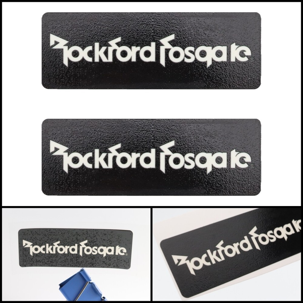 Rockford Fosgate Premium Speaker logo badge Sticker Decal waterproof 90mmX32mm